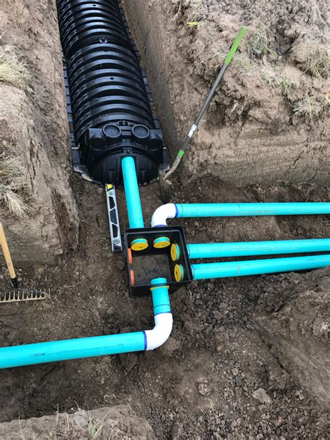 septic drain field distribution box|installing a septic distribution box.